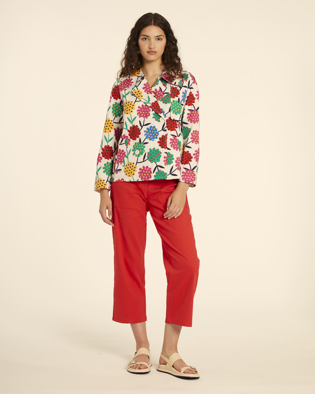 Pepaloves TRENCH CORTO FLORES