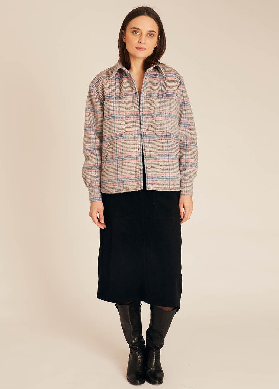 Pepaloves WINTER SQUARES OVERSHIRT BLUE
