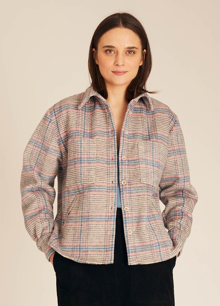 pepaloves WINTER SQUARES OVERSHIRT BLUE