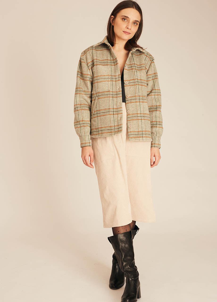 Pepaloves WINTER SQUARES OVERSHIRT GREEN