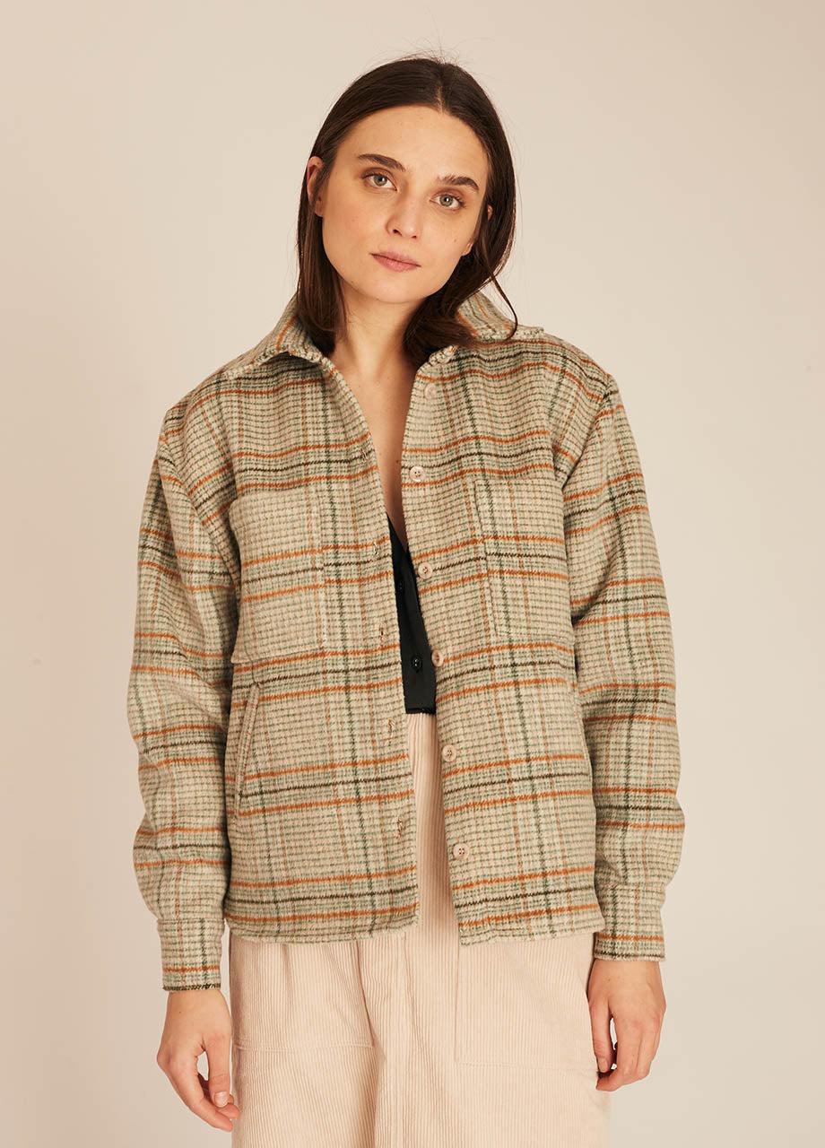 Pepaloves WINTER SQUARES OVERSHIRT GREEN