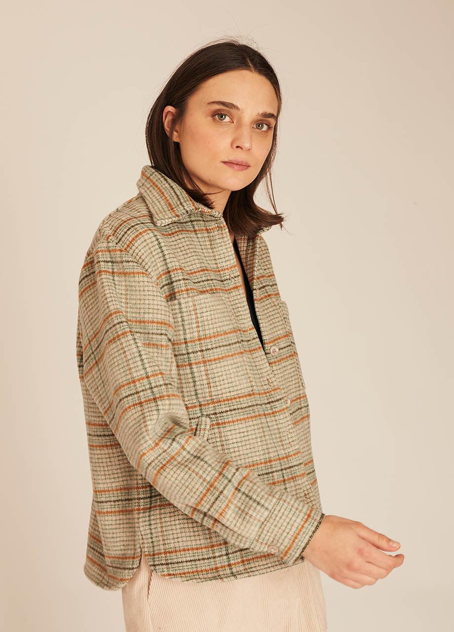 pepaloves WINTER SQUARES OVERSHIRT GREEN