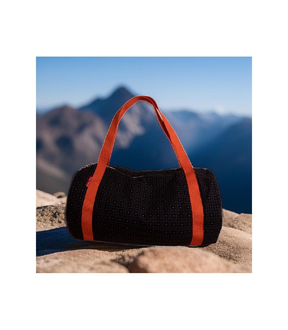 Perpetummobile Bolsa De Deporte Marrón Con Greca Naranja