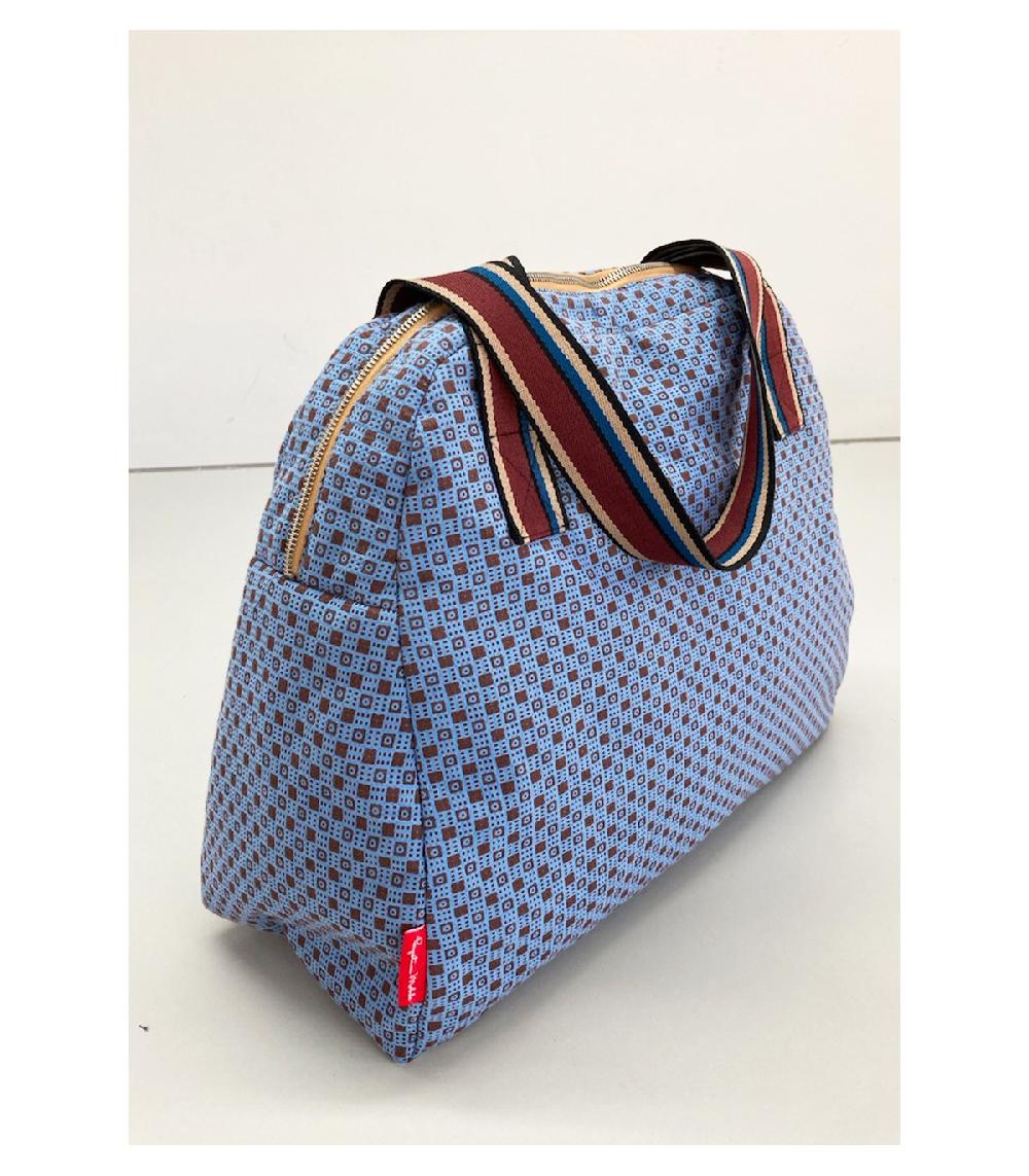 Perpetummobile Bolsa De Viaje De Jacquard Geométrico Azul