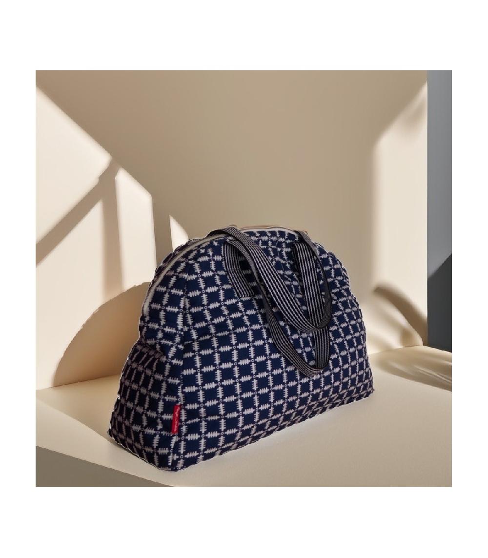 Perpetummobile Bolsa De Viaje De Jacquard Geométrico Azul Oscuro