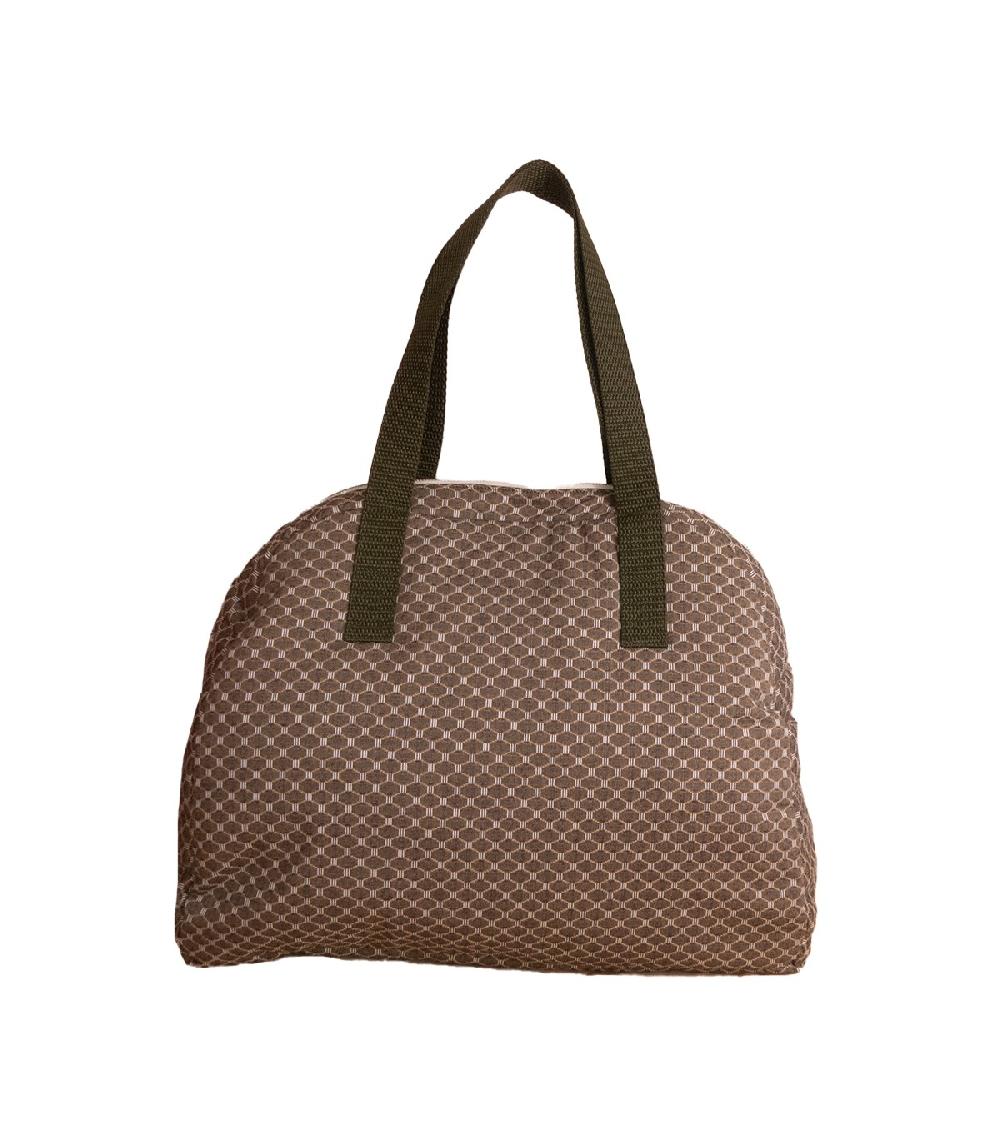 perpetummobile Bolsa de viaje de jacquard geométrico verde sage