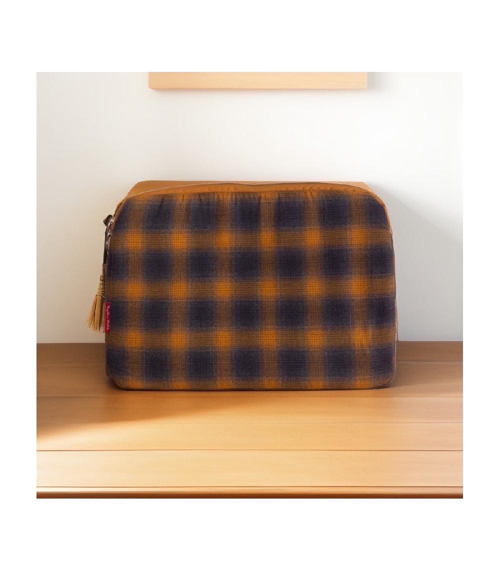 Perpetummobile Cartera Y Funda De Ordenador Cuadros Amarillos