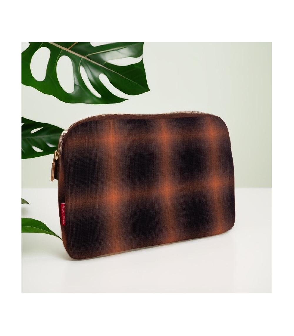 Perpetummobile Cartera Y Funda De Ordenador Cuadros Marrón