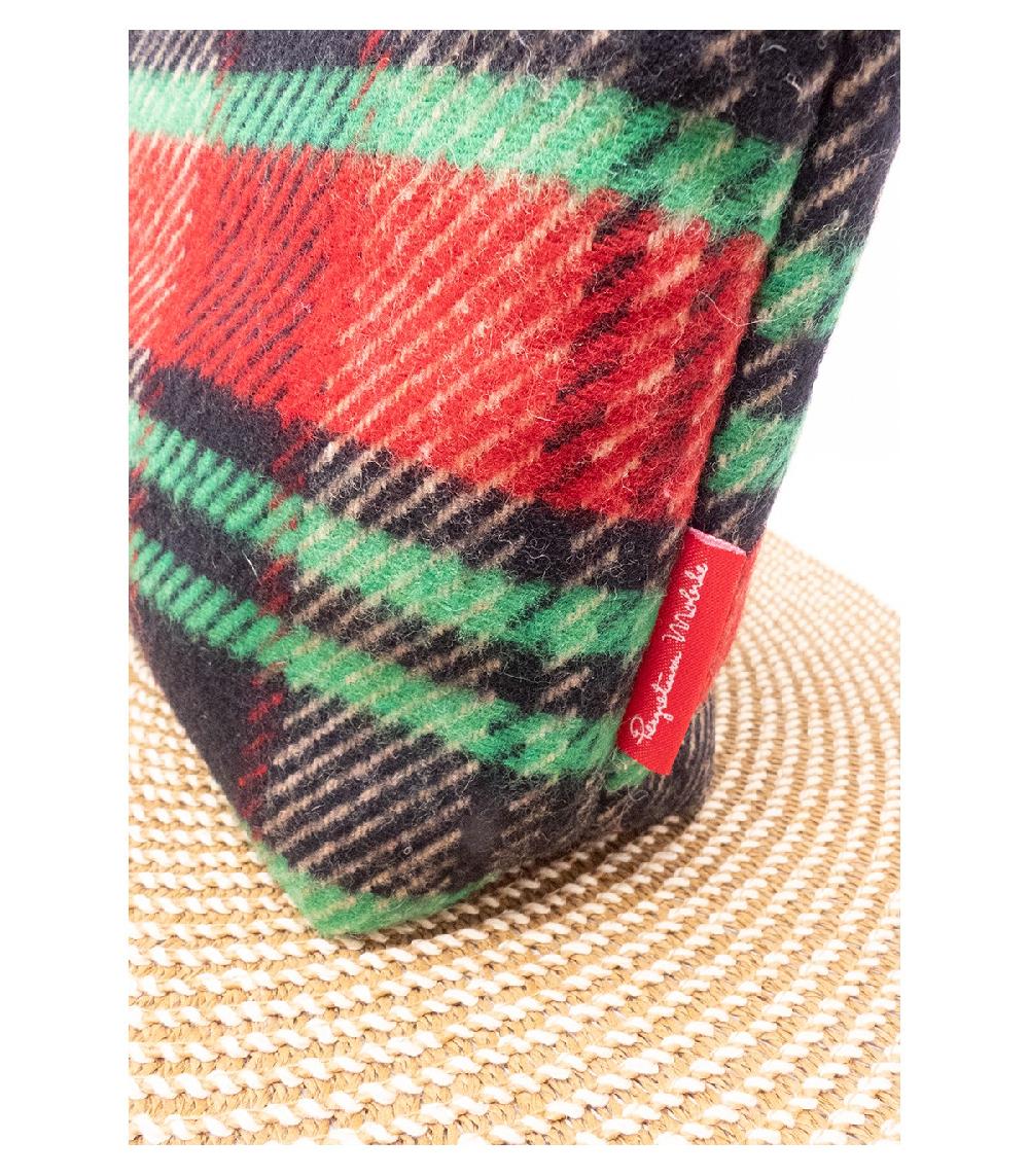 Perpetummobile Neceser De Paño De Lana De Cuadros Rojos