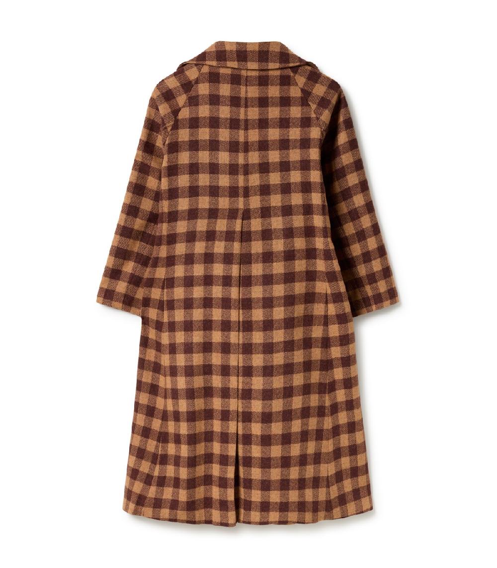 Perpetummobile Abrigo Miu Cuadros Vichy Marrón