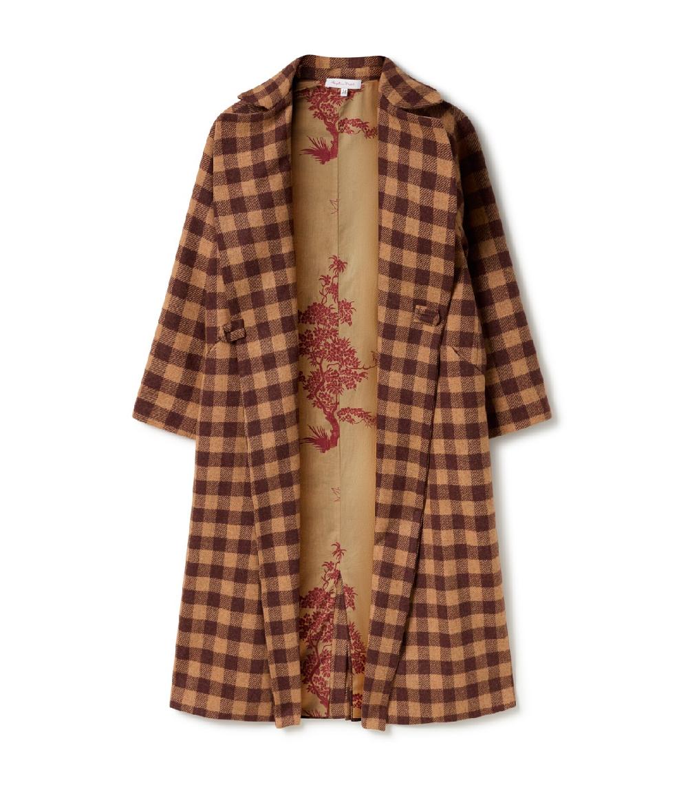 perpetummobile Abrigo Miu cuadros Vichy marrón