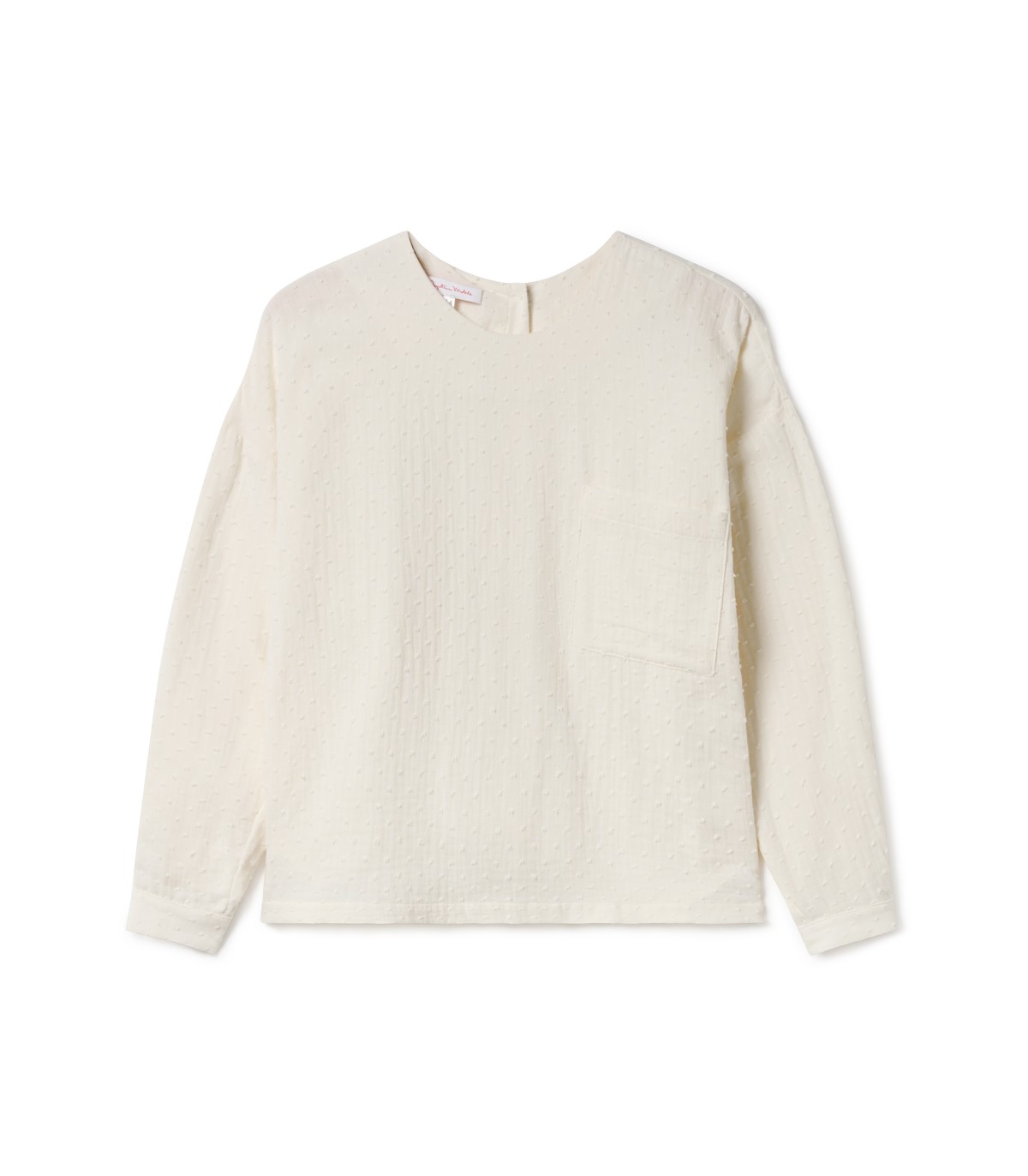 perpetummobile Blusa abotonada en la espalda cruda