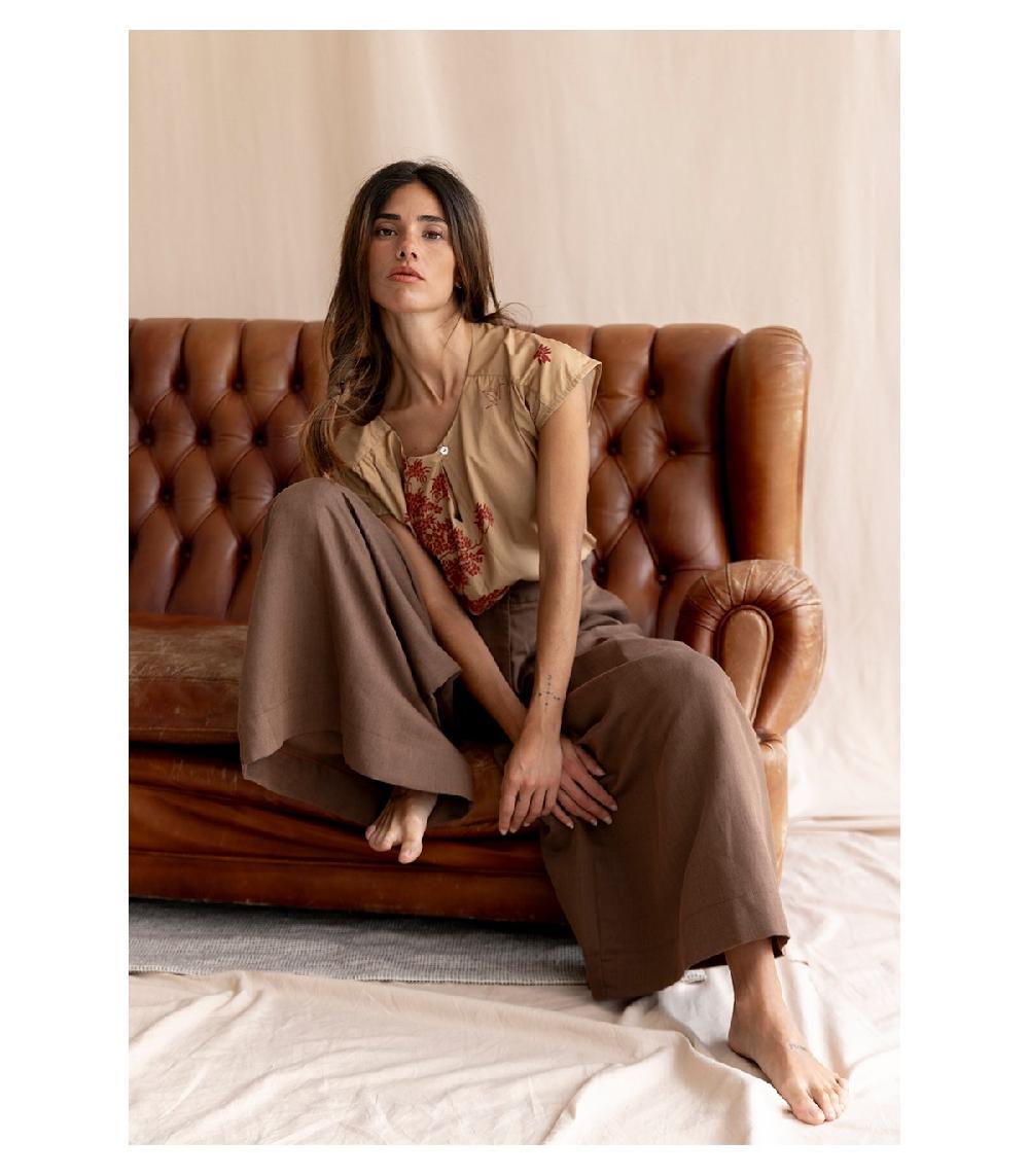 Perpetummobile Blusa Libanesa Japonesa Granate