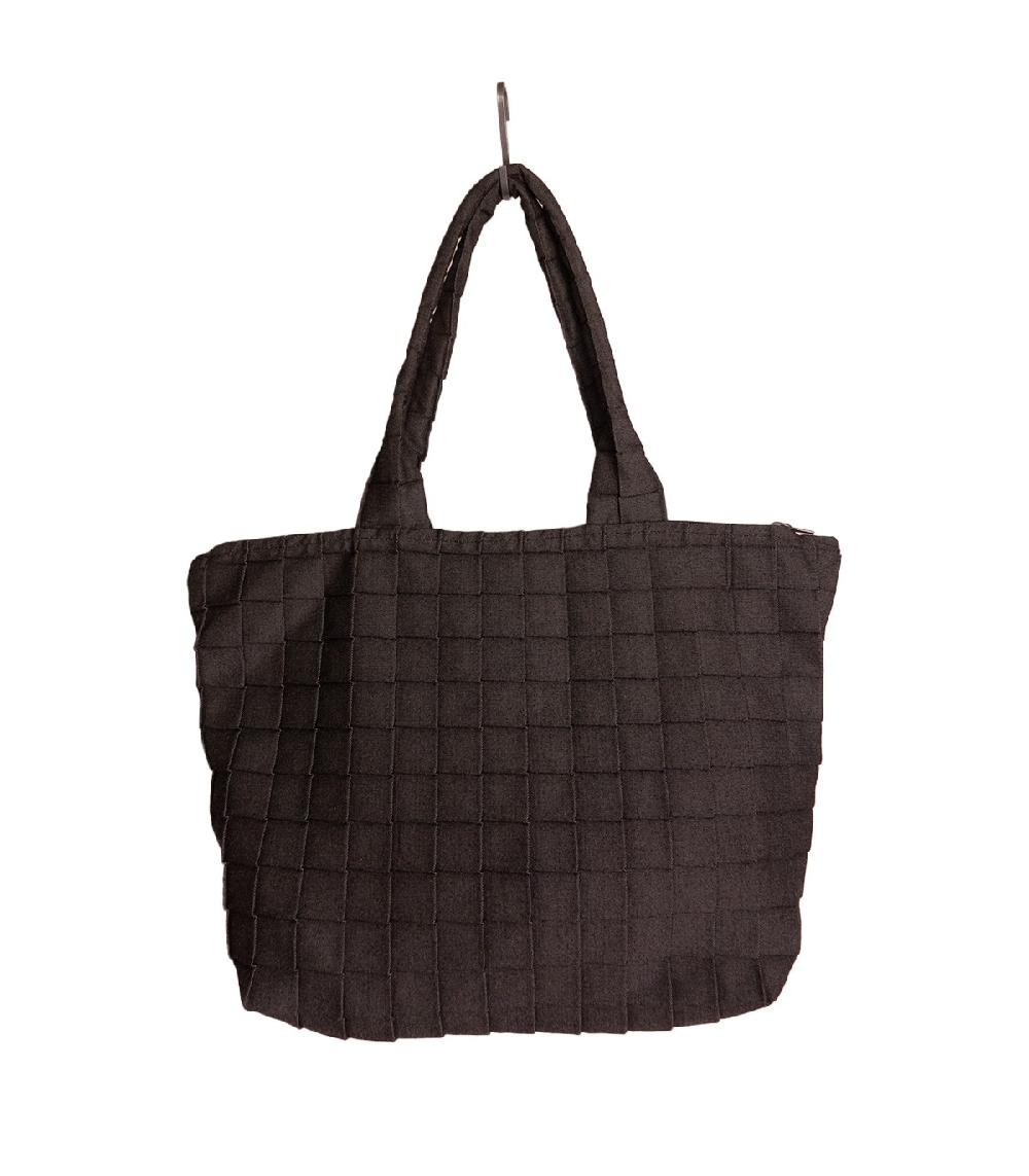 Perpetummobile Bolsa Capazo Marrón Plisada