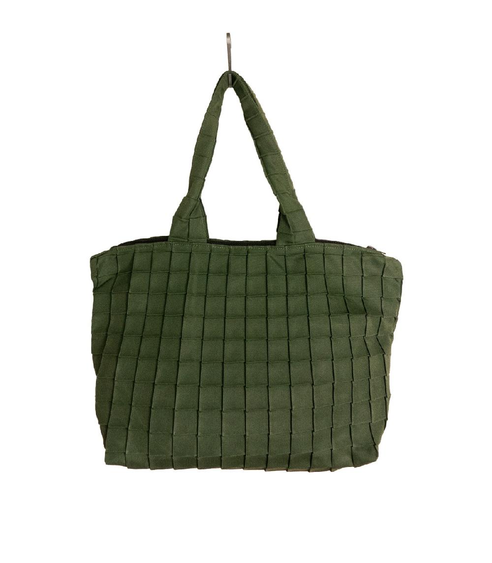 Perpetummobile Bolsa Capazo Verde Plisada