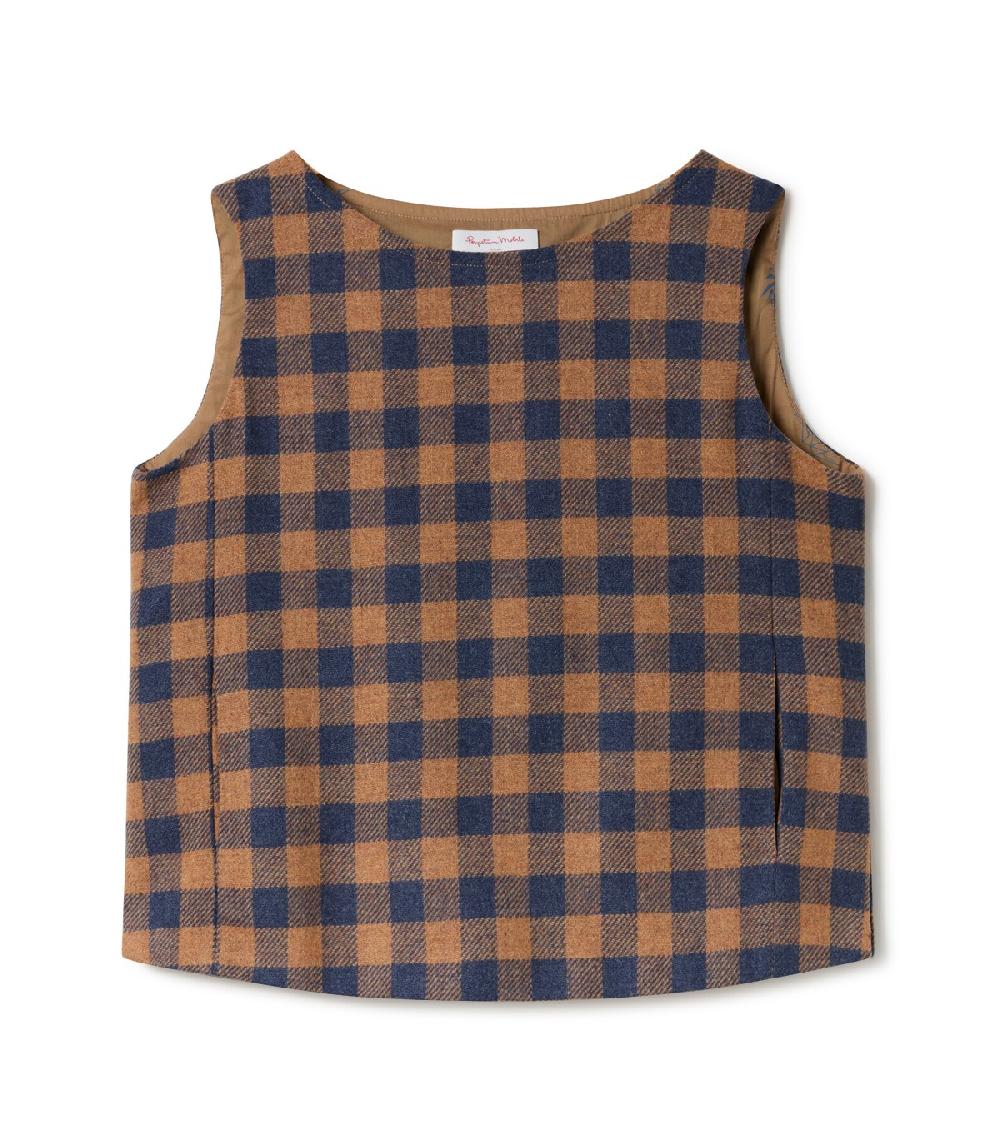 Perpetummobile Chaleco Teo Cuadro Vichy Azul