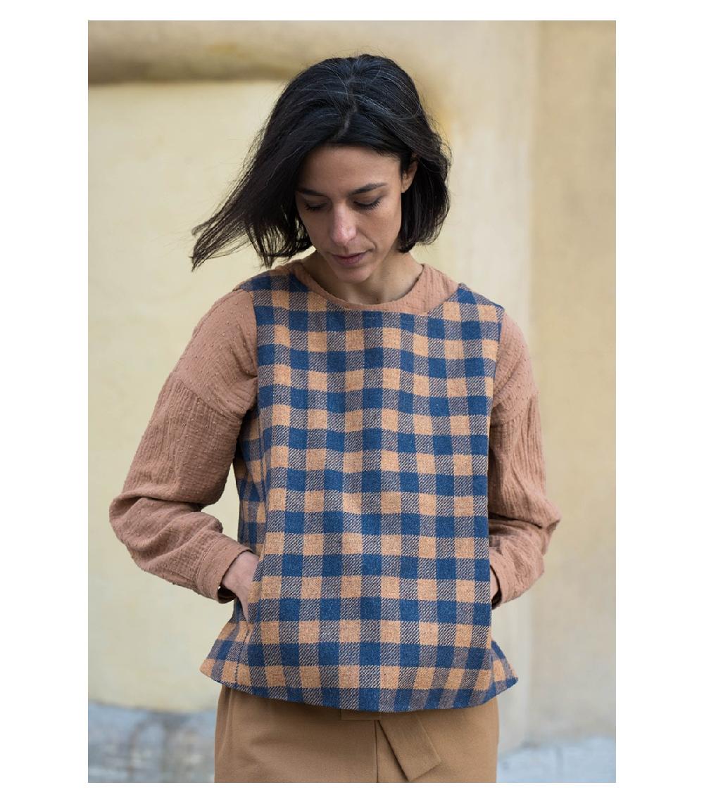 Perpetummobile Chaleco Teo Cuadro Vichy Azul