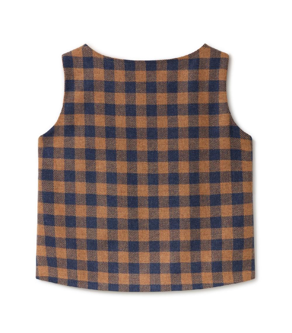 perpetummobile Chaleco Teo cuadro Vichy azul