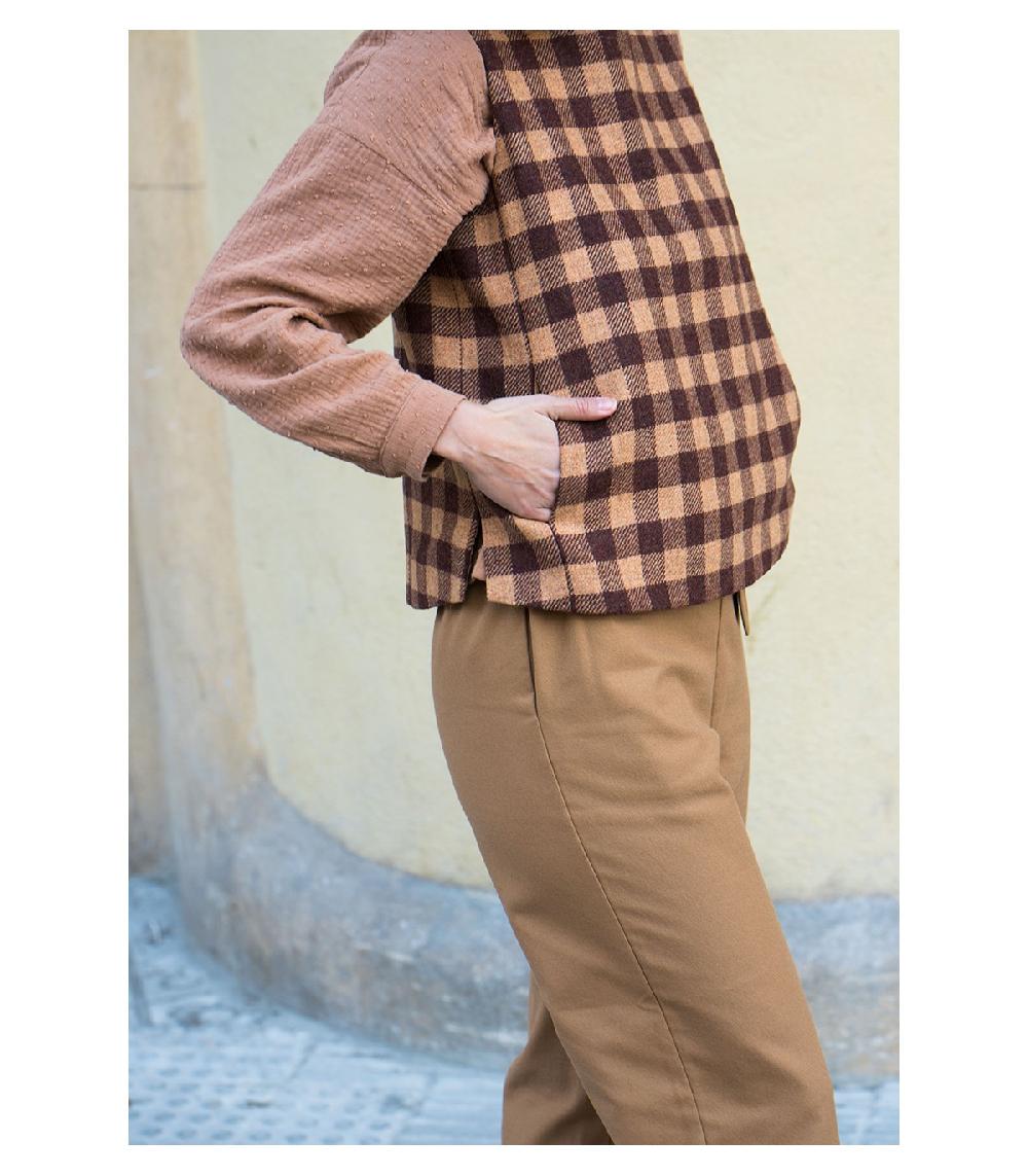 Perpetummobile Chaleco Teo Cuadro Vichy Marrón