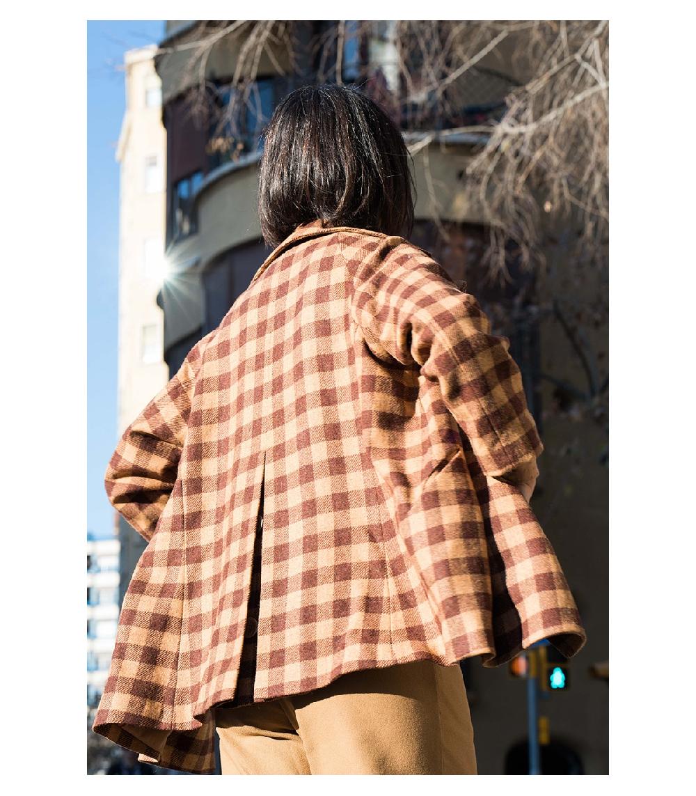 Perpetummobile Chaquetón MAE Cuadro Vichy Marrón