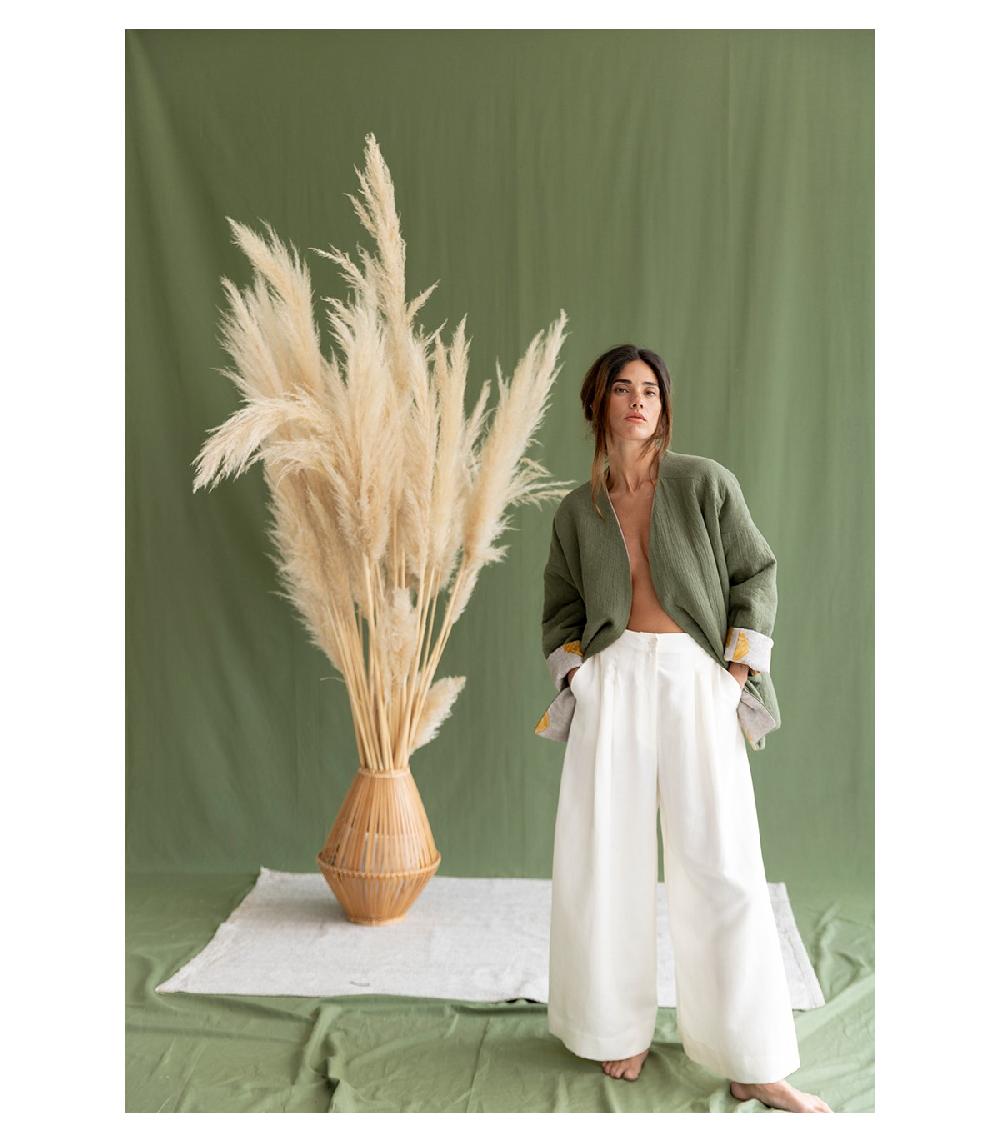 Perpetummobile Kimono Kaki Reversible Regina