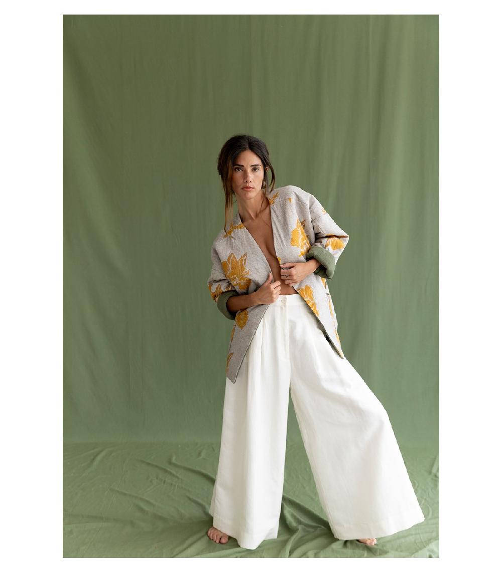 Perpetummobile Kimono Kaki Reversible Regina