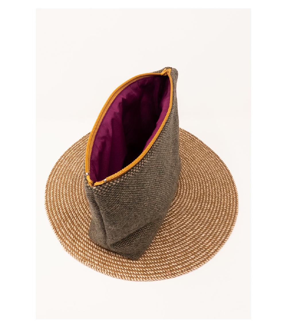 perpetummobile Neceser de paño de lana verde