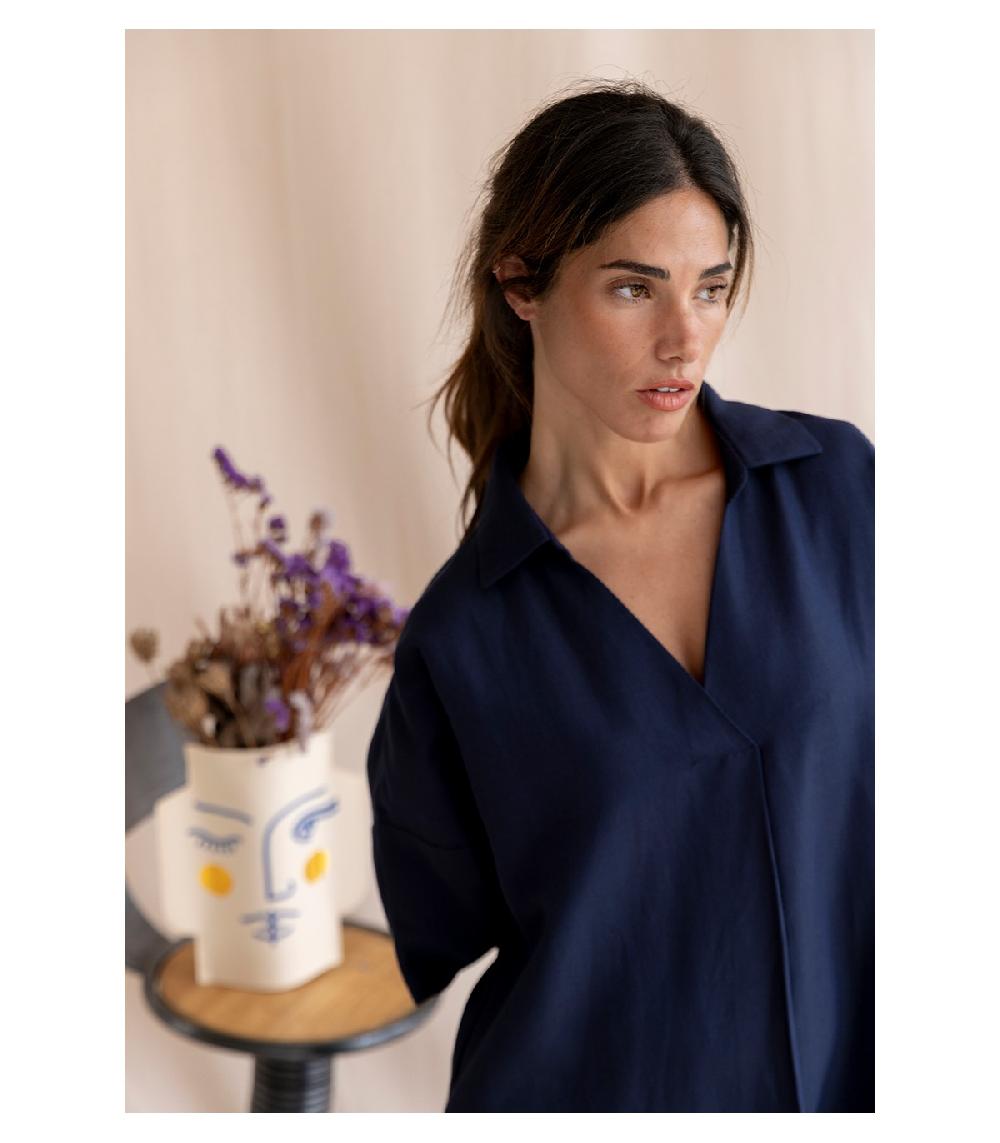 Perpetummobile Vestido Kaftán Tanis Azul