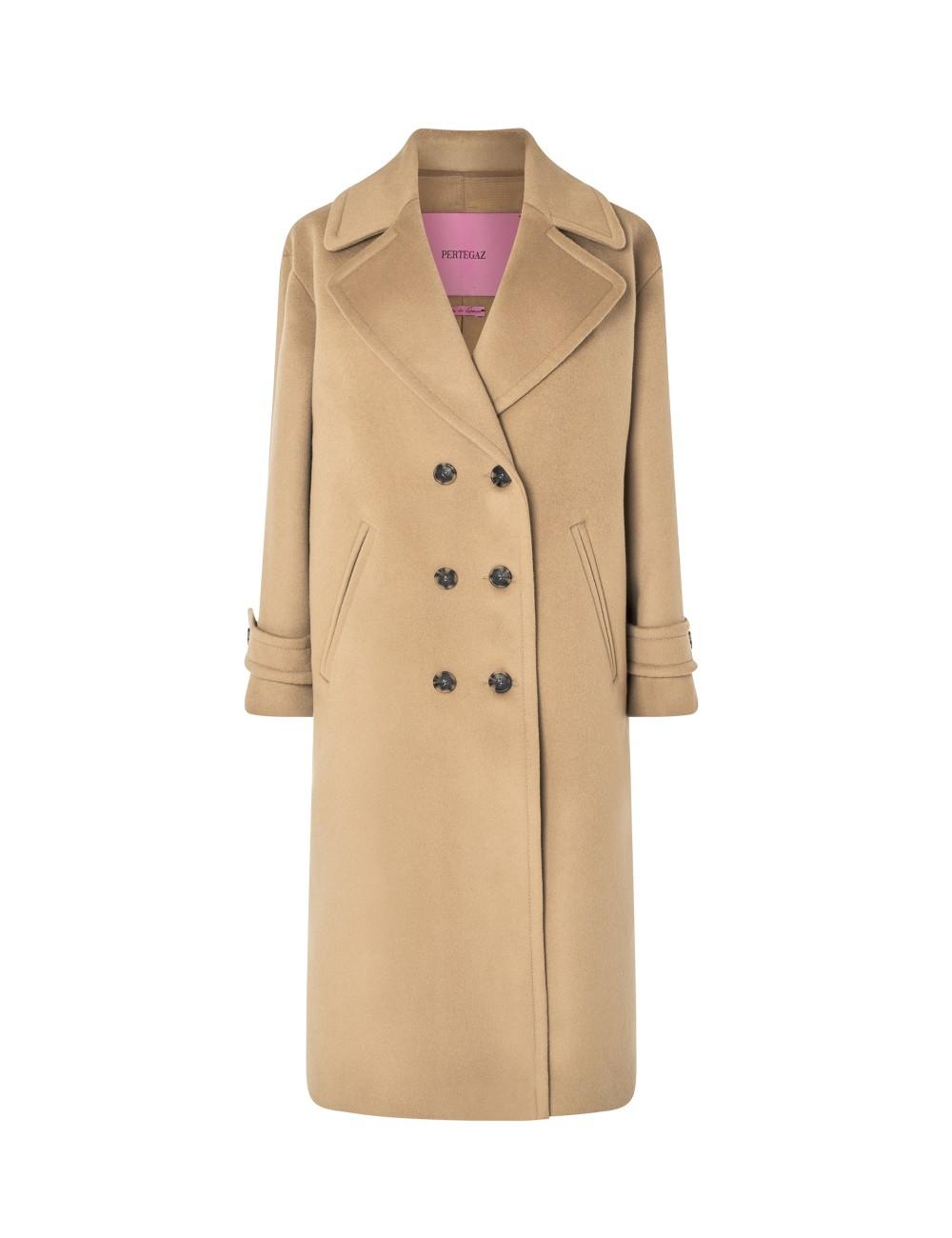 pertegaz Abrigo paño camel