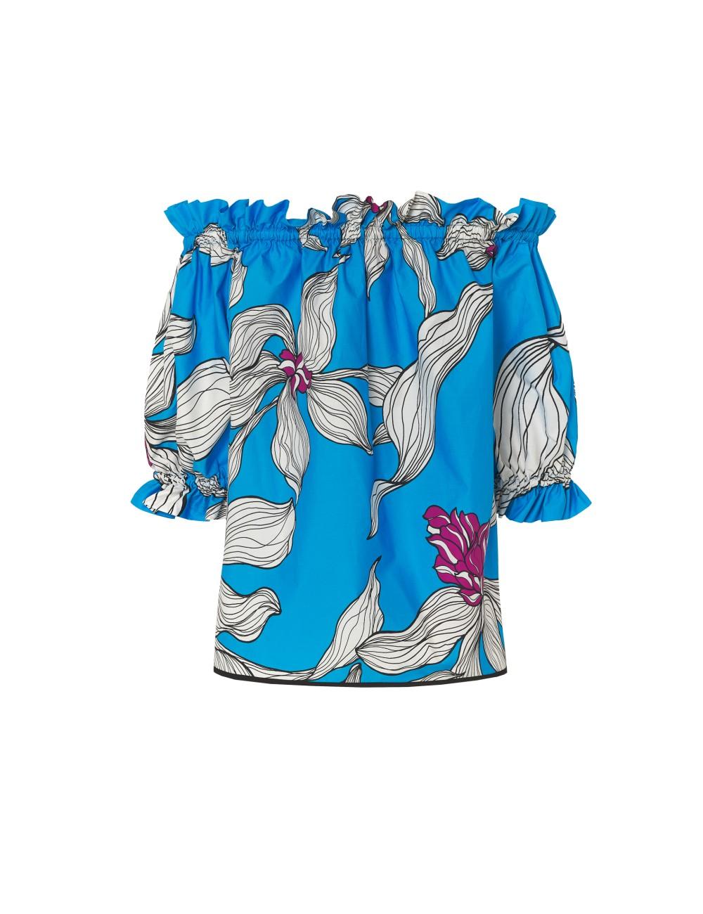 Pertegaz Blusa Estampada Cuello Barco