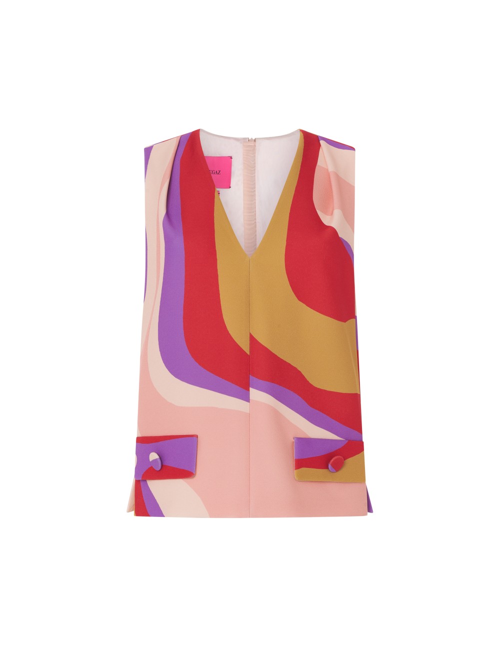 pertegaz Cuerpo crepe print ondas