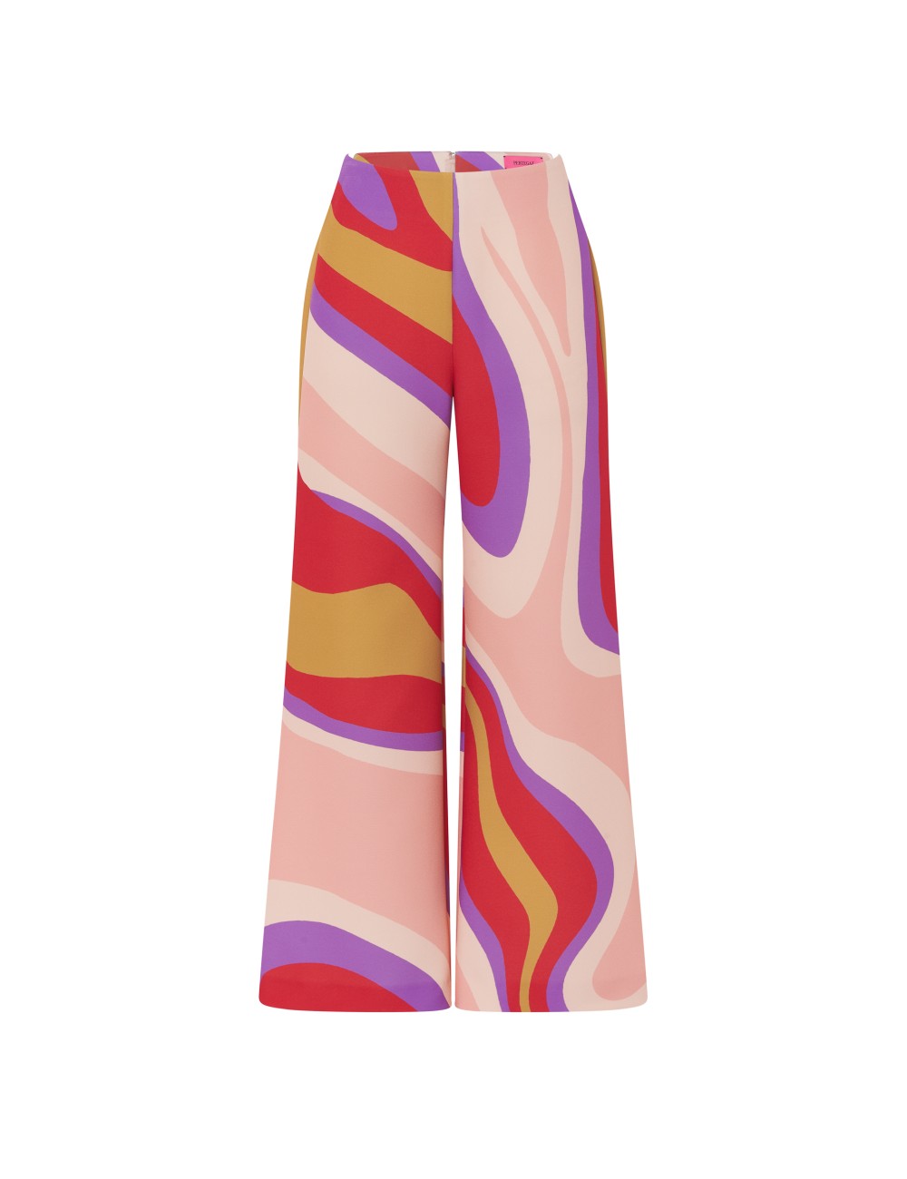 pertegaz Pantalón crepe print ondas