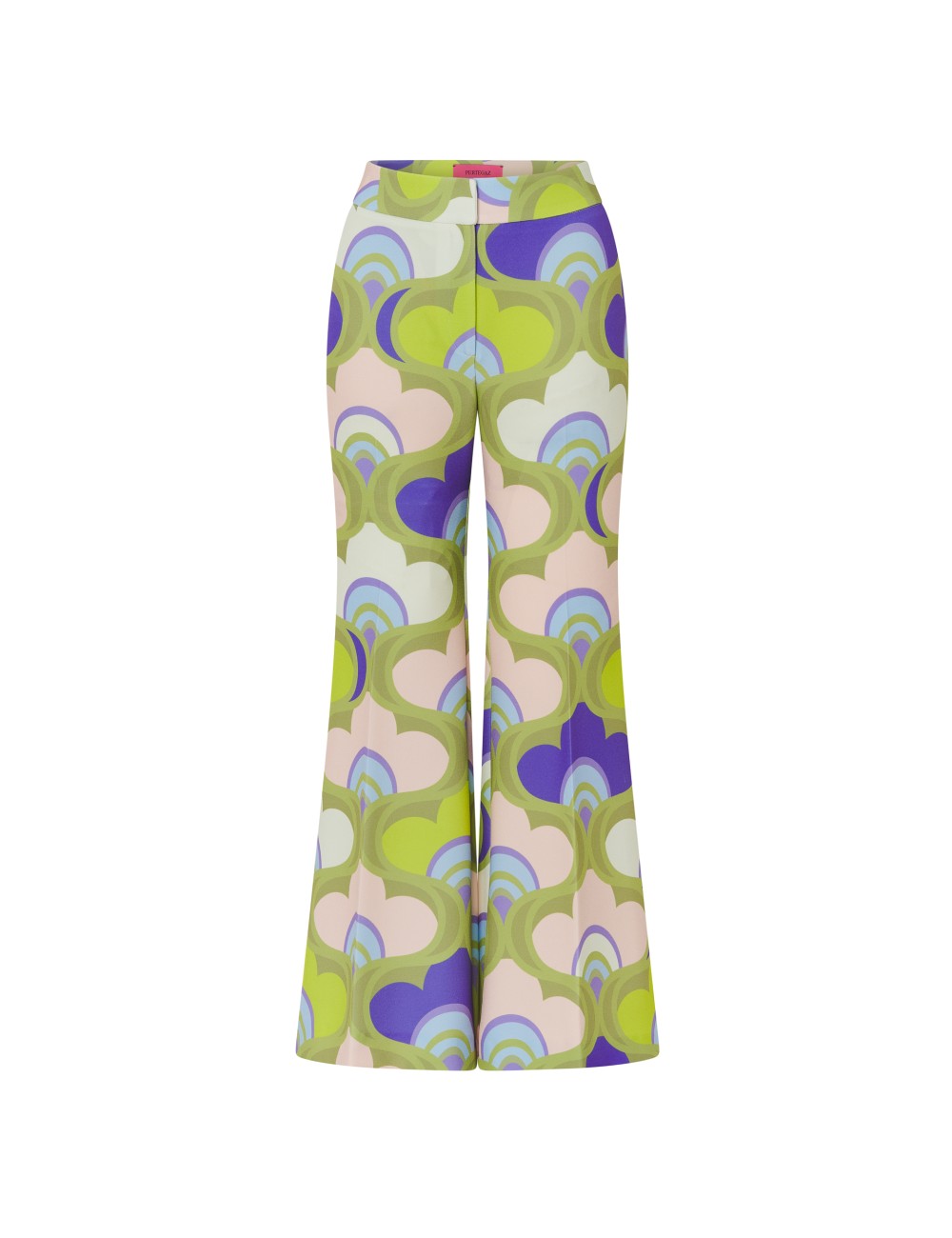 pertegaz Pantalón crepe print retro