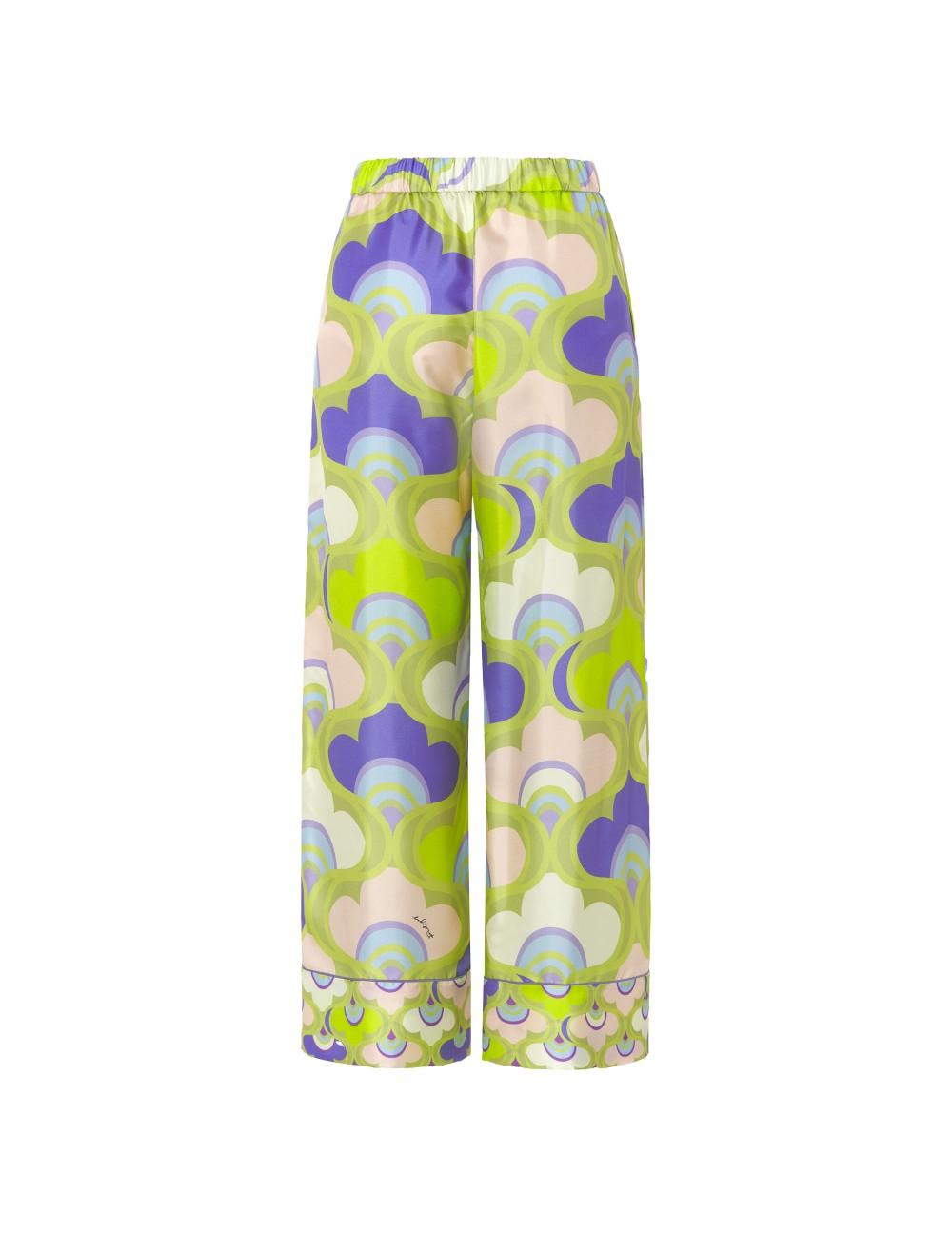 pertegaz Pantalón pijamero print retro