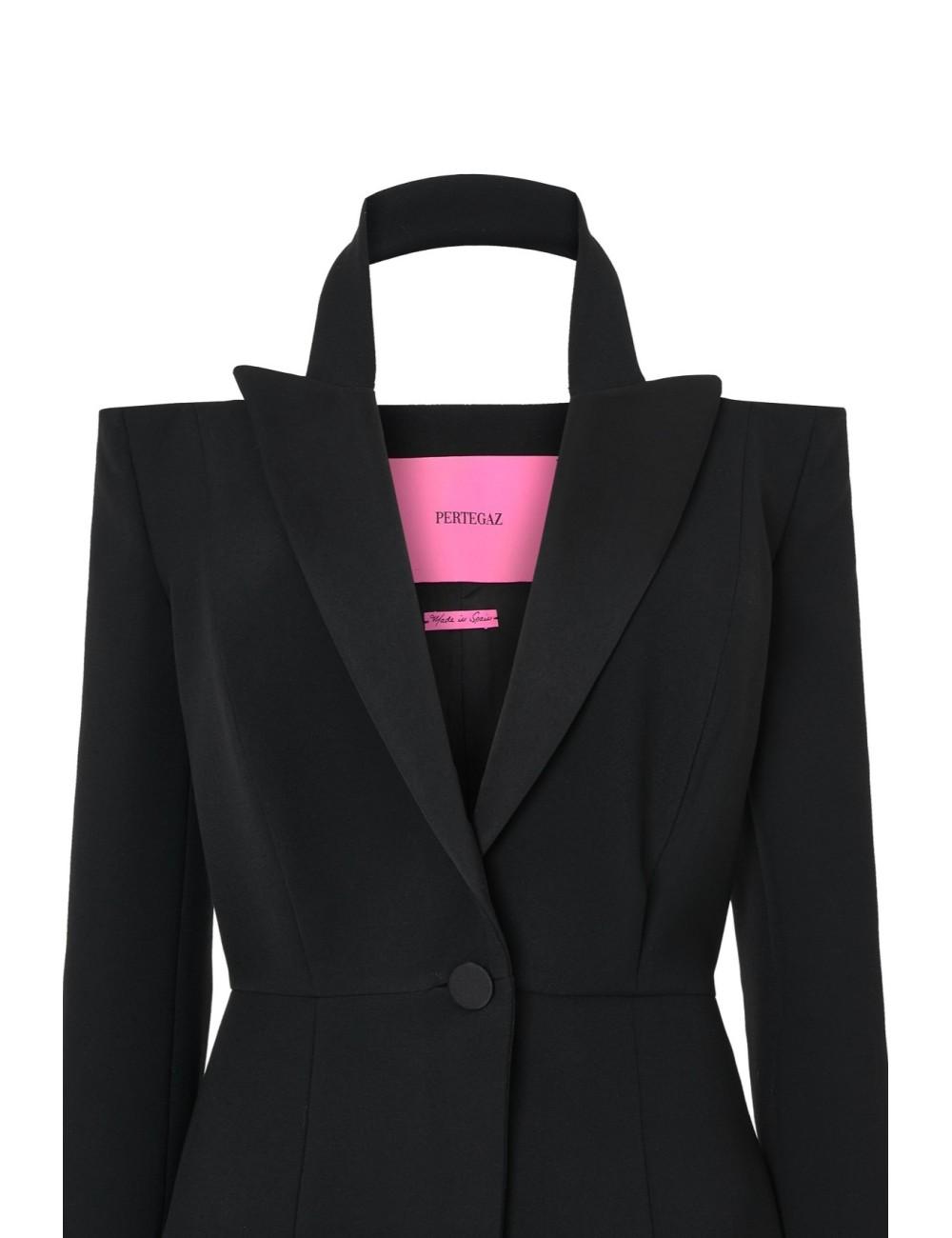 Pertegaz Smoking Con Hombros Descubiertos Negro