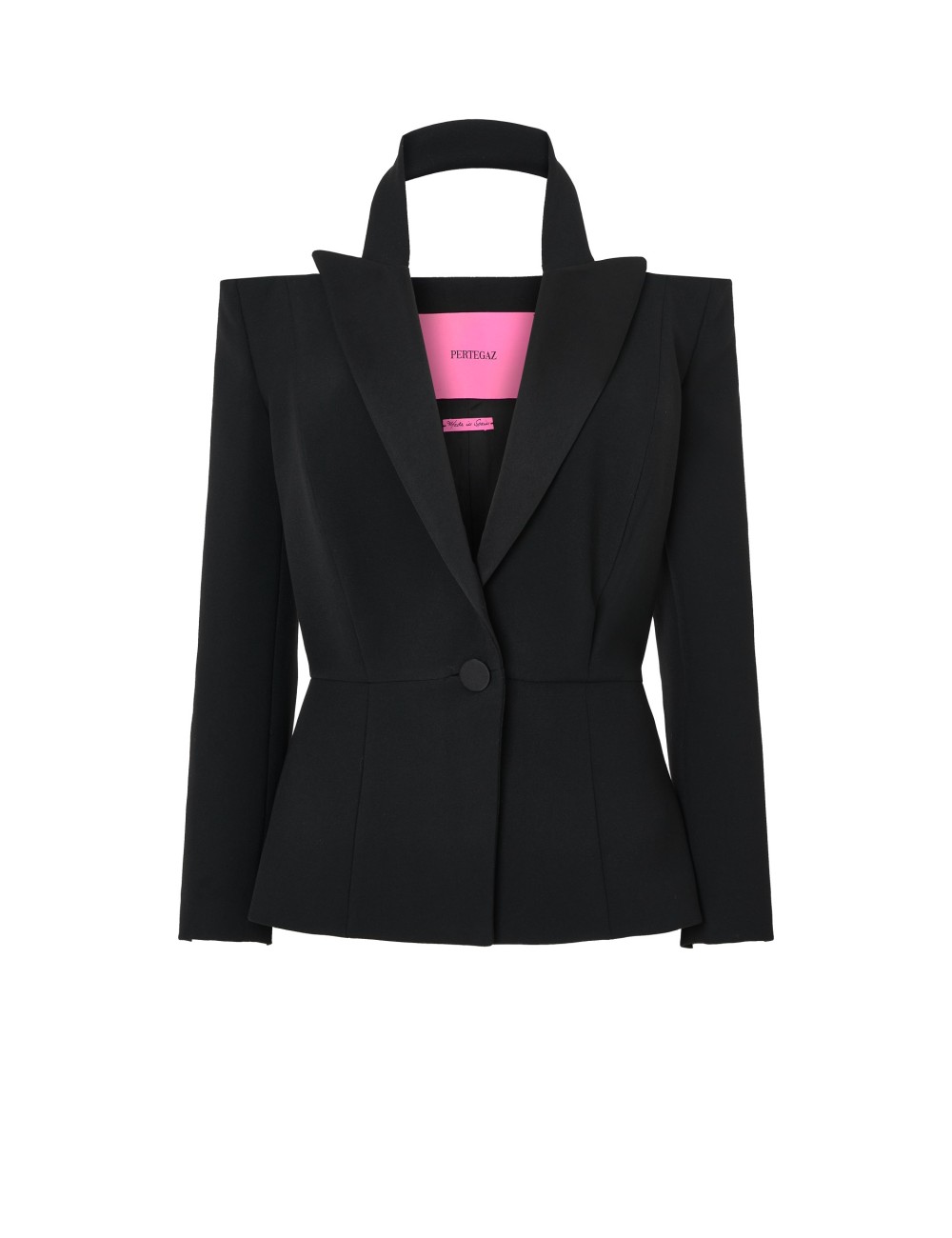 pertegaz Smoking con hombros descubiertos negro