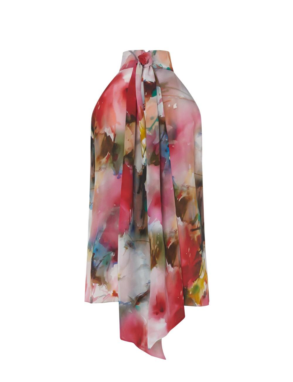 Pertegaz Top Cuello Halter Estampado