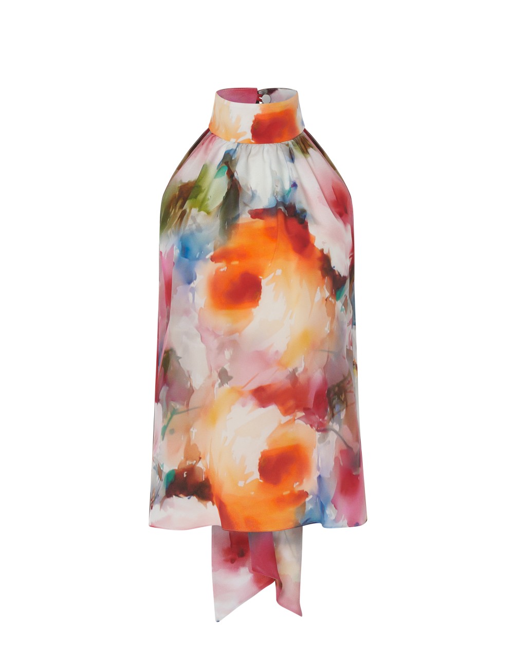 pertegaz Top cuello halter estampado