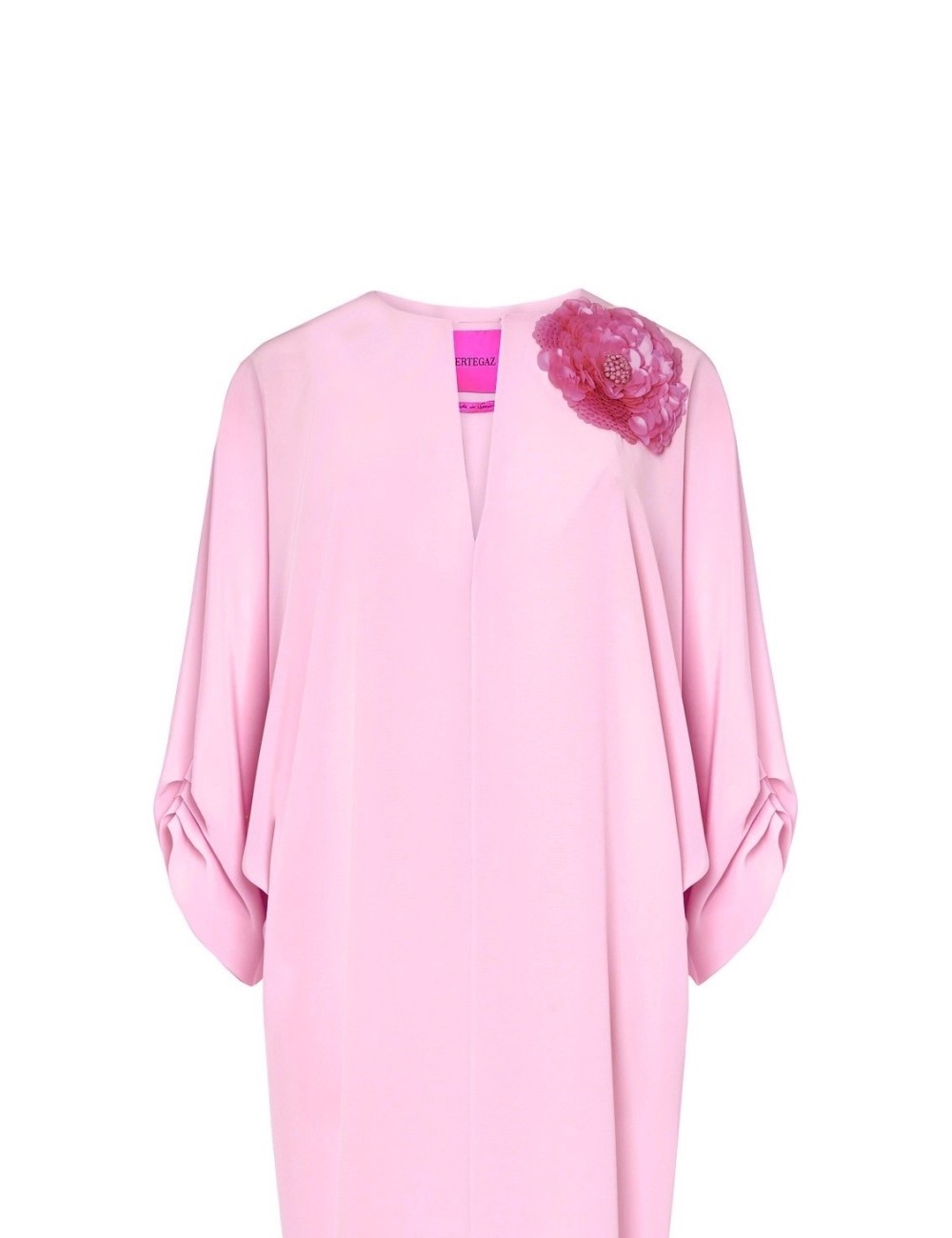 Pertegaz Túnica Con Flor Bordada Rosa