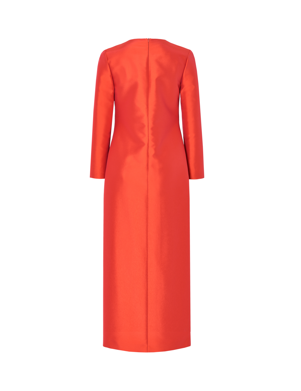 Pertegaz Túnica De Raso Con Flores Bordadas Rojo