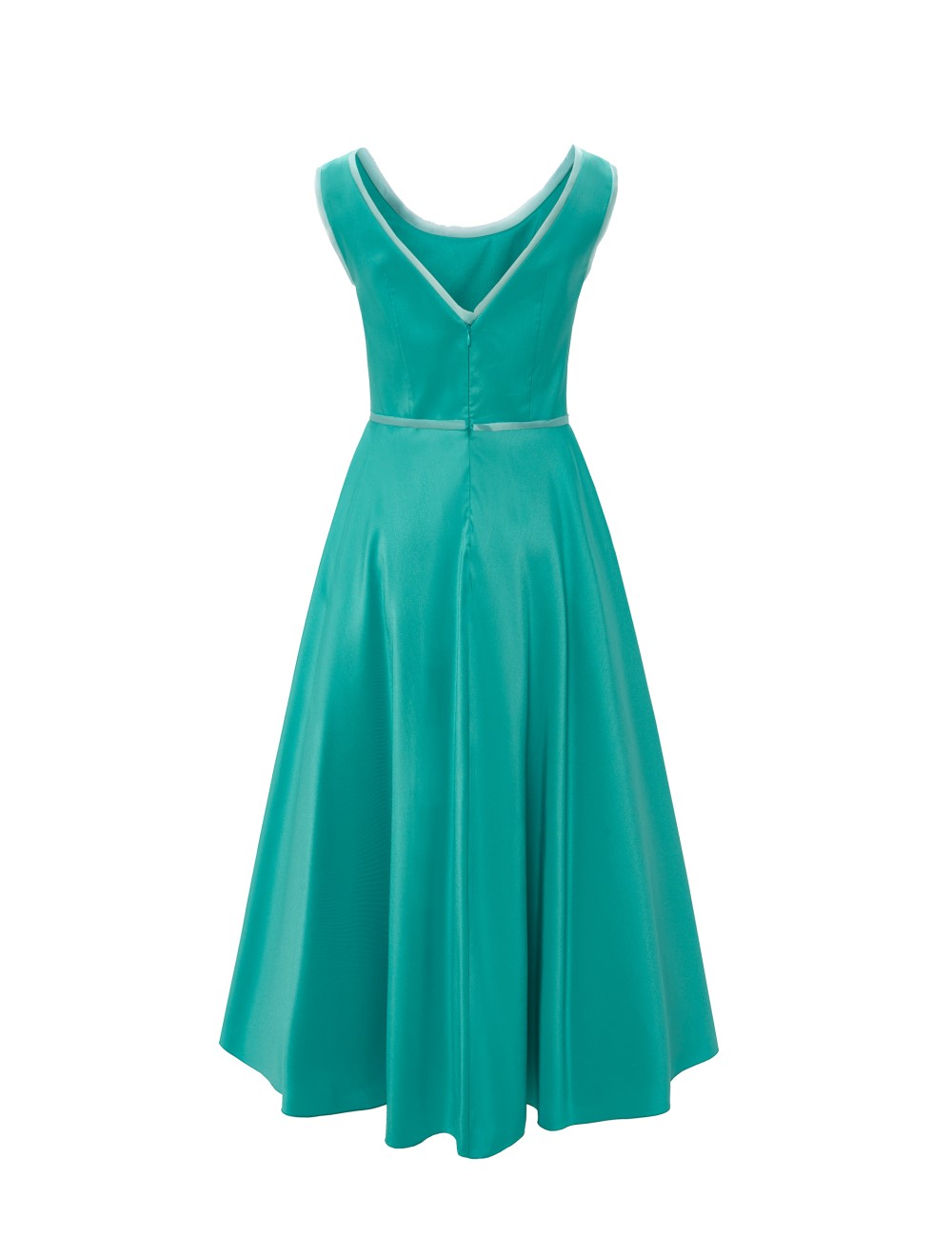 Pertegaz Vestido Alba Con Flores Bordadas Turquesa