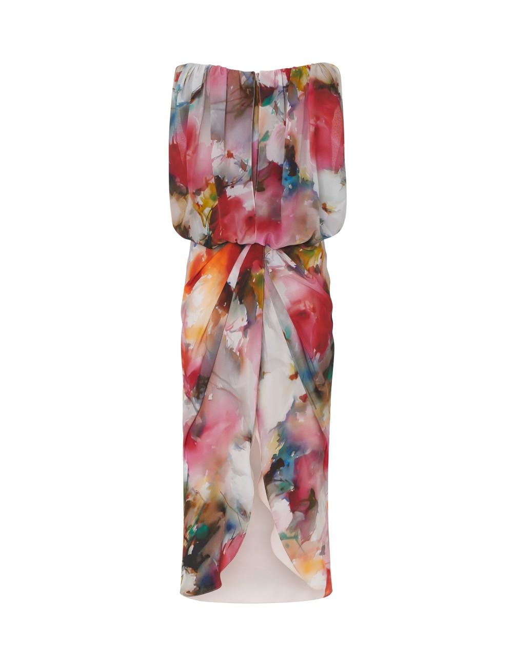 Pertegaz Vestido Estampado Acuarela