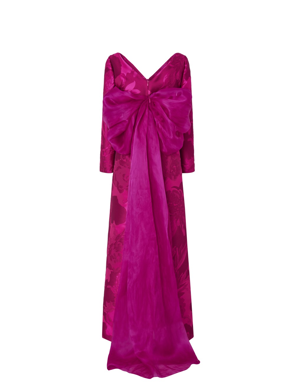 Pertegaz Vestido Jacquard Floral Con Lazo