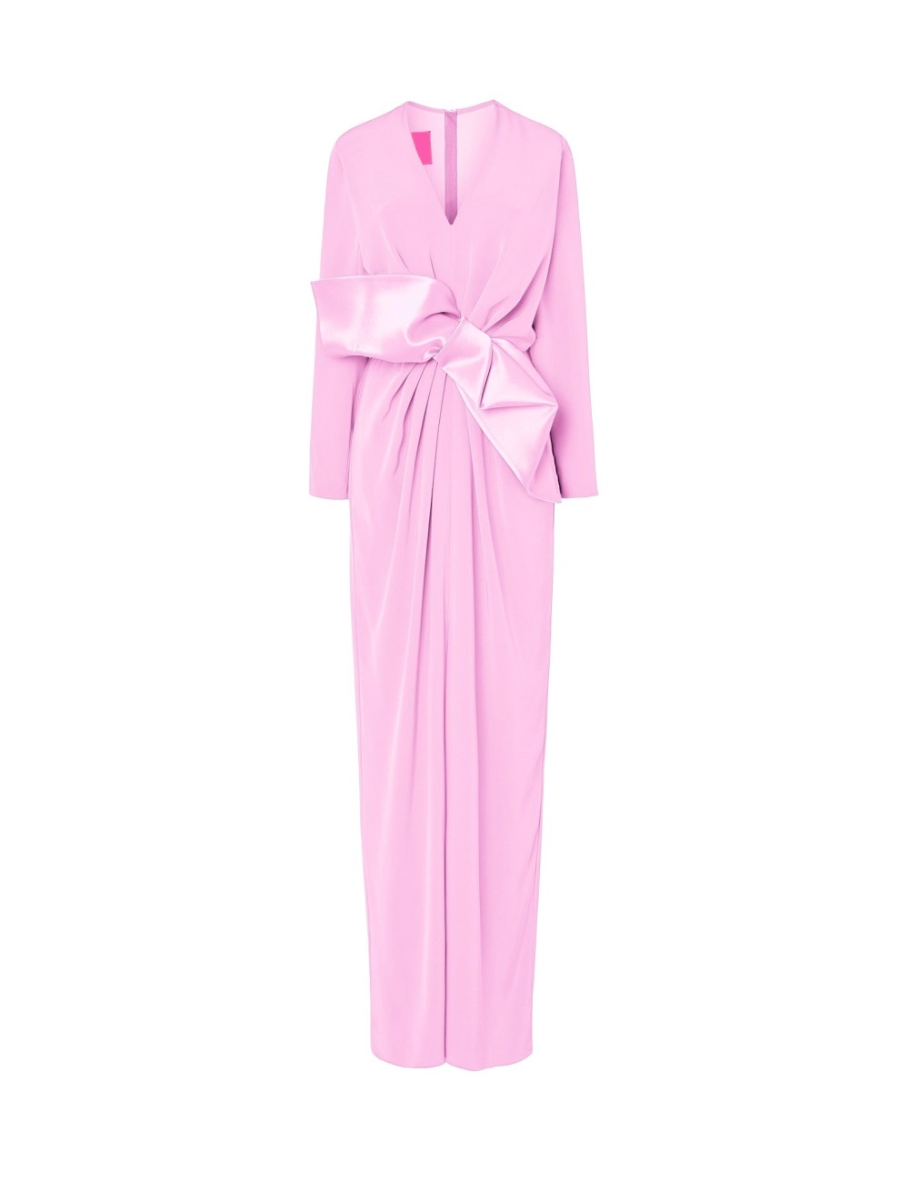 pertegaz Vestido largo con lazo rosa