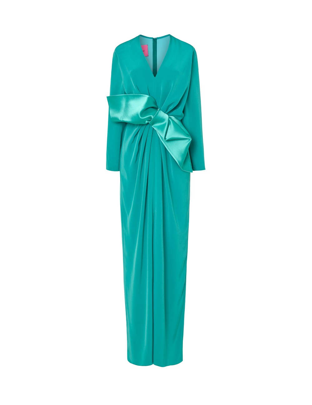 pertegaz Vestido largo con lazo verde