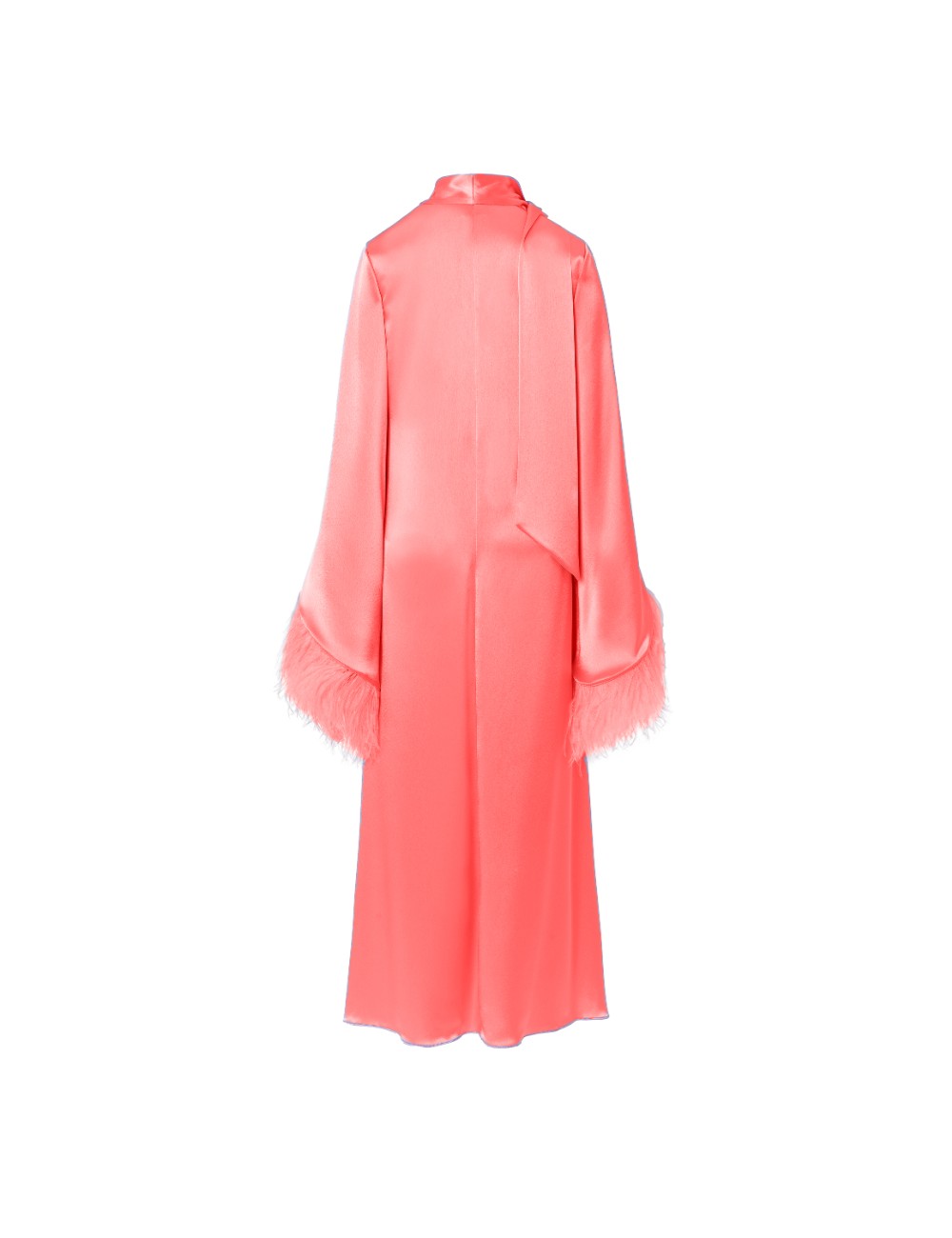 Pertegaz Vestido Túnica Con Plumas Coral