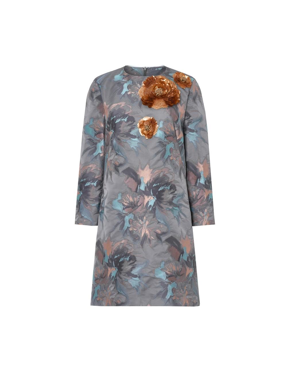 pertegaz Vestido túnica corto jacquard floral