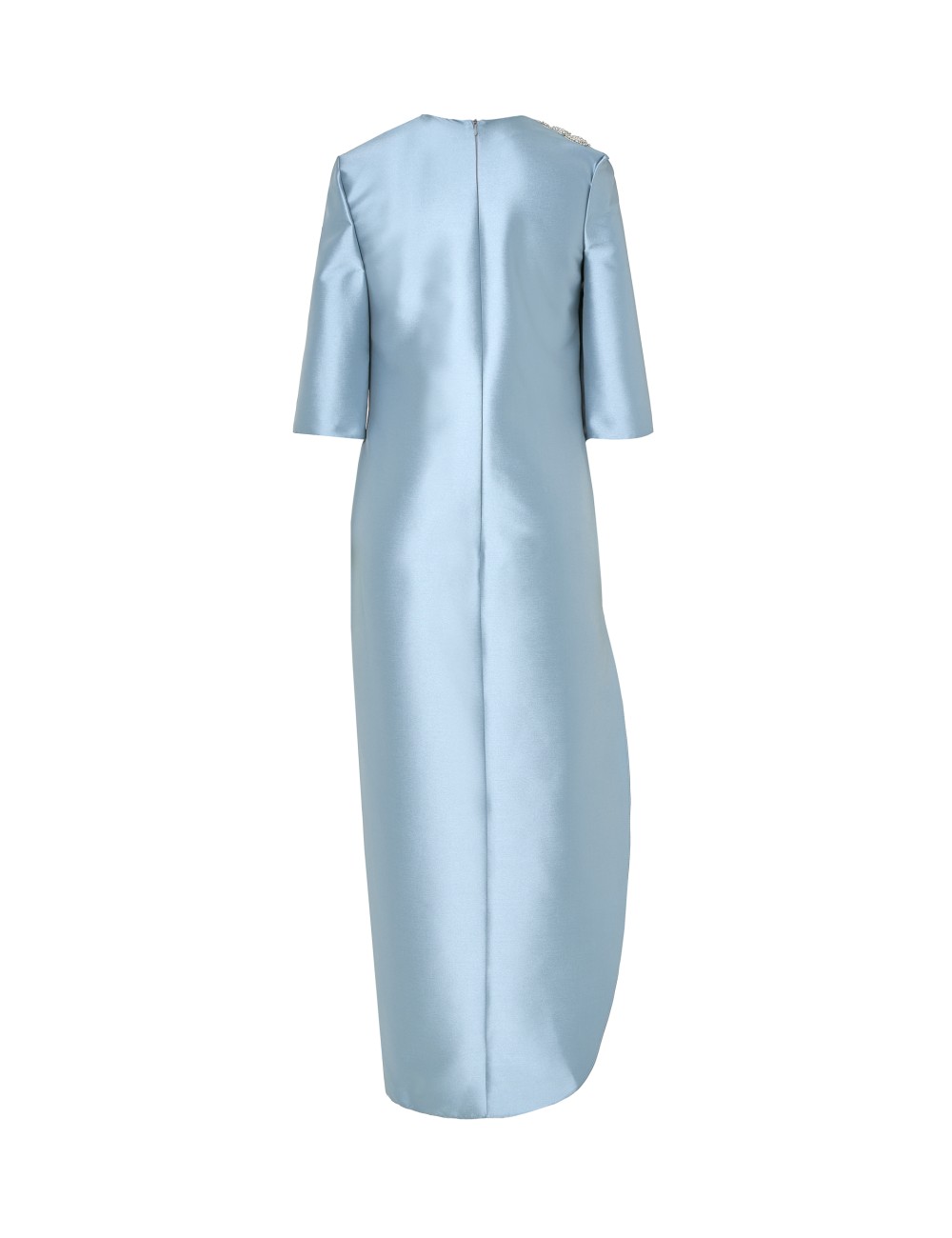 Pertegaz Túnica De Raso Con Volantes Asimétricos Azul Hielo