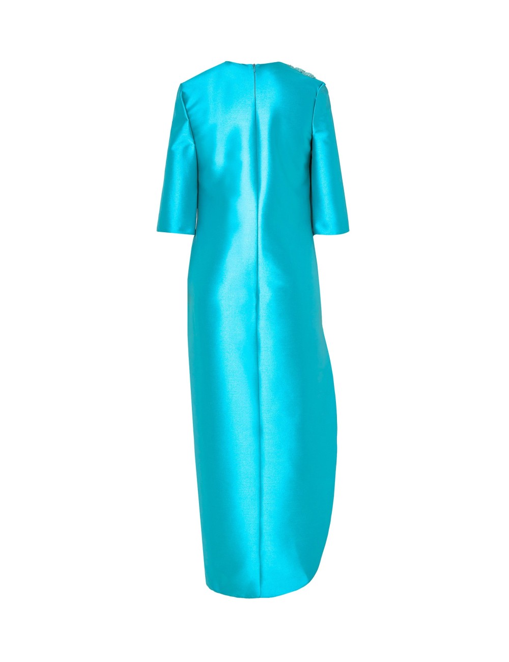 Pertegaz Túnica De Raso Con Volantes Asimétricos Turquesa