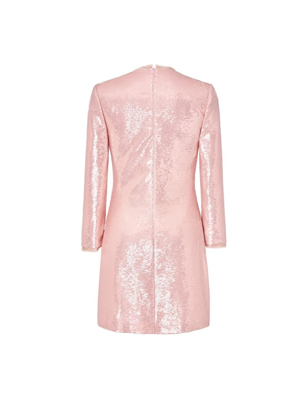 Pertegaz Vestido Manga Larga Lentejuelas Bordado Floral